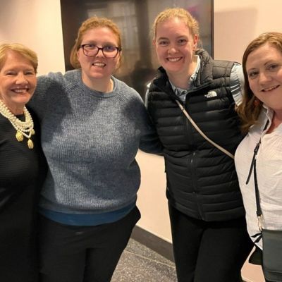 President Hays with alums at Eliot Lecture