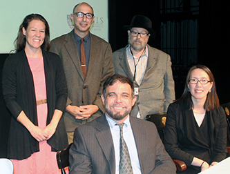 The panel of mental health experts pose before the lecture